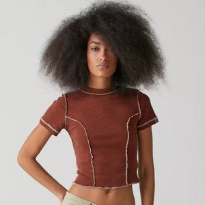 NWT BDG Katie Seamed Baby Tee Brown